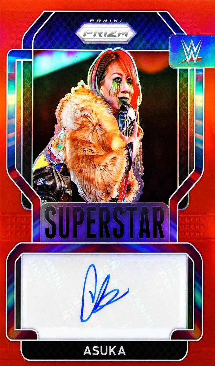 2022 Panini Prizm WWE Superstar Autographs Asuka #SA-ASK card