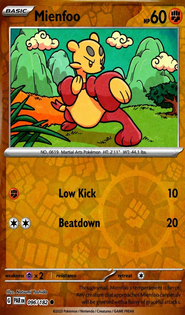 Mienfoo 2023 Pokemon Scarlet & Violet Paradox Rift
