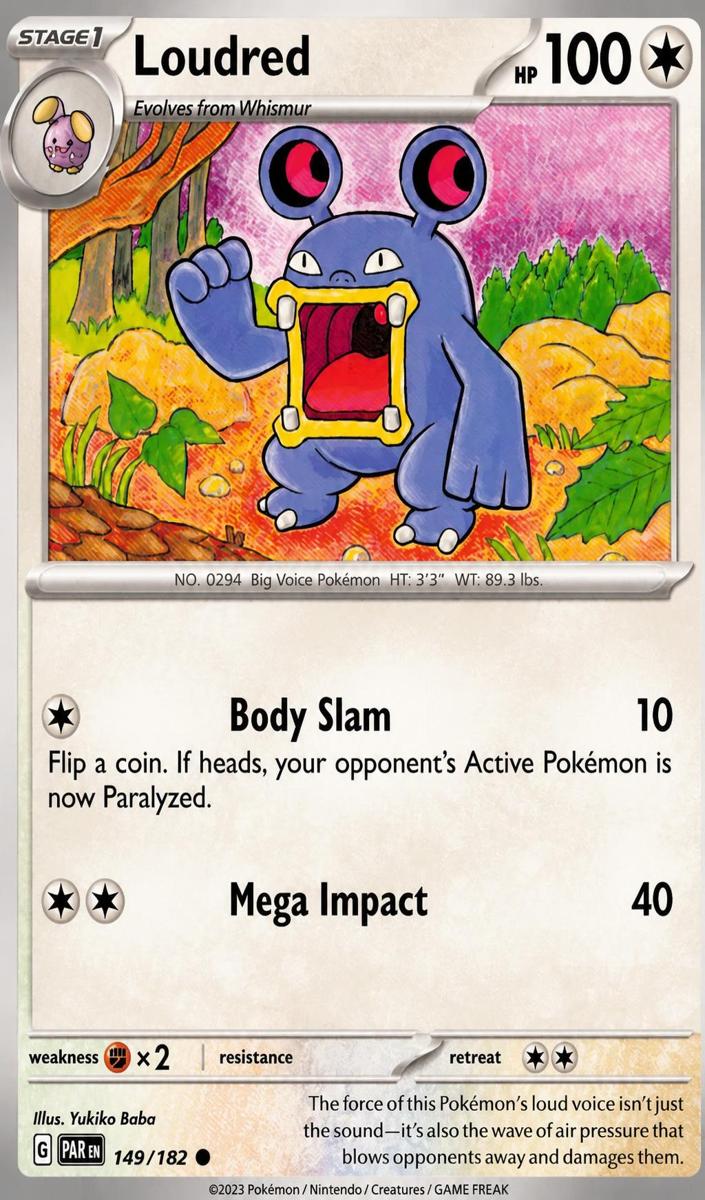 Loudred 2023 Pokemon Scarlet & Violet Paradox Rift