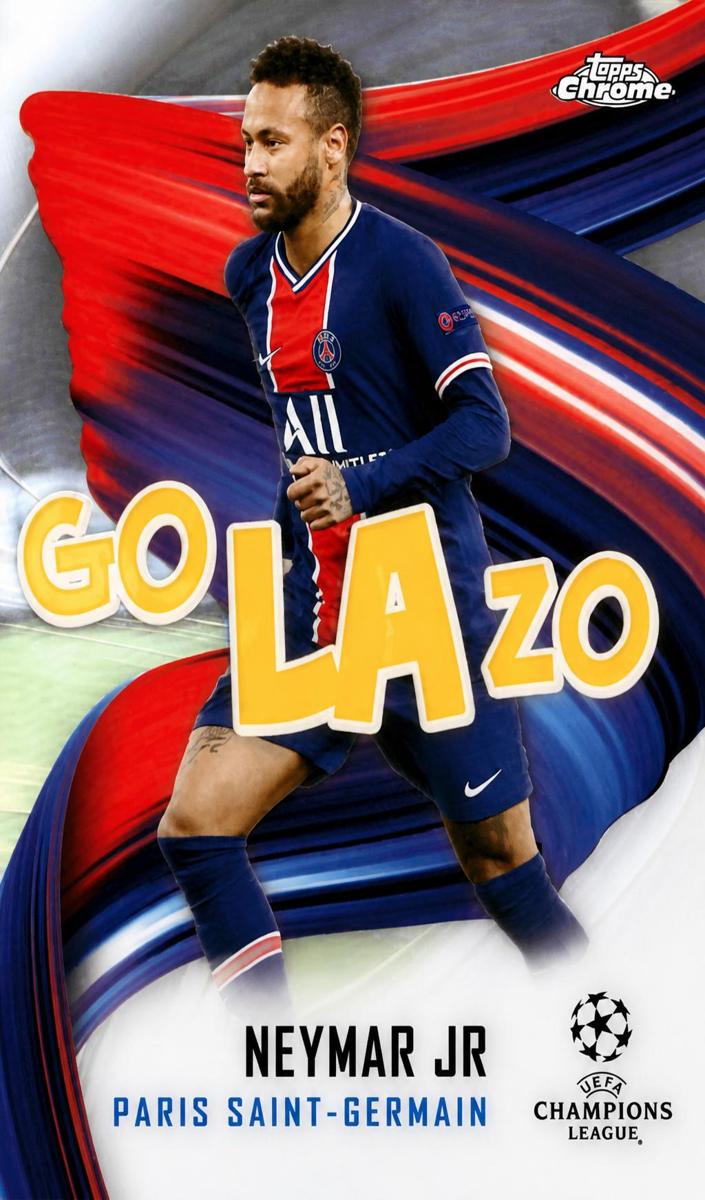 2020 Topps Chrome UEFA Champions League Neymar Jr #GOL-N card