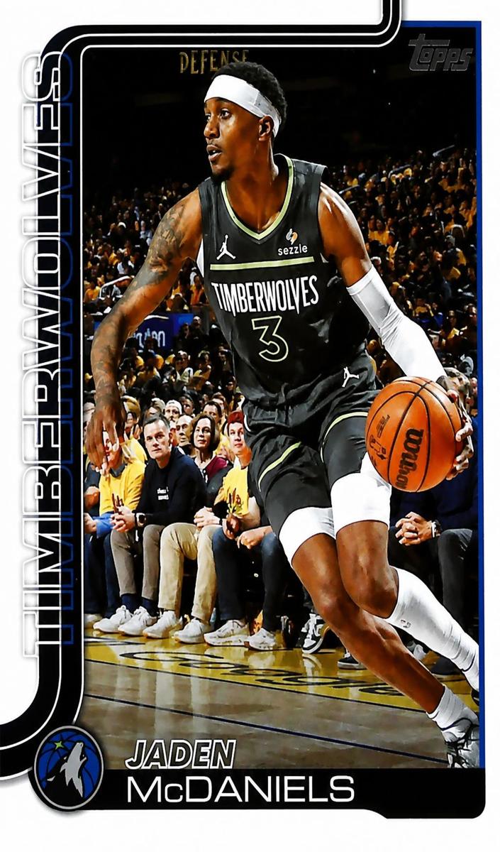 Jaden McDaniels 2025 Topps Basketball card