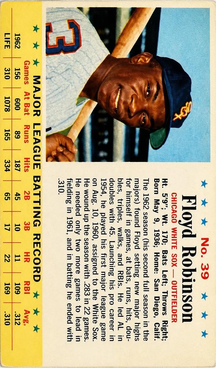 1963 Floyd Robinson #39