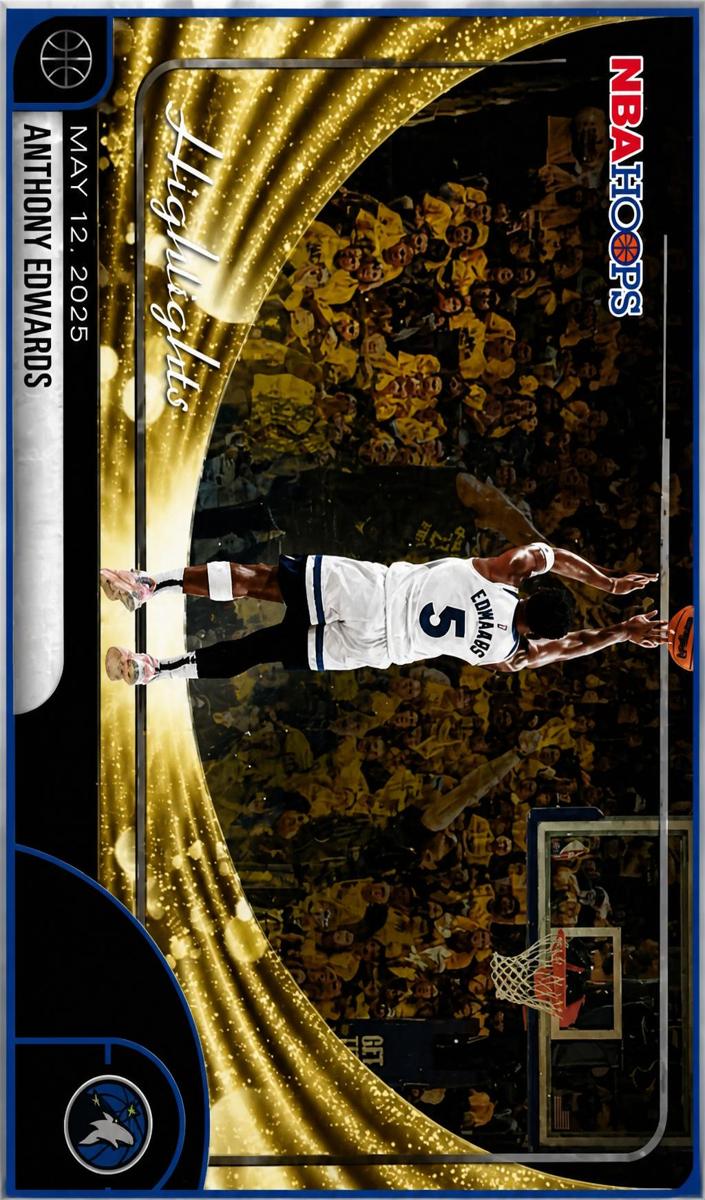 Anthony Edwards 2025-26 NBA Hoops Basketball card