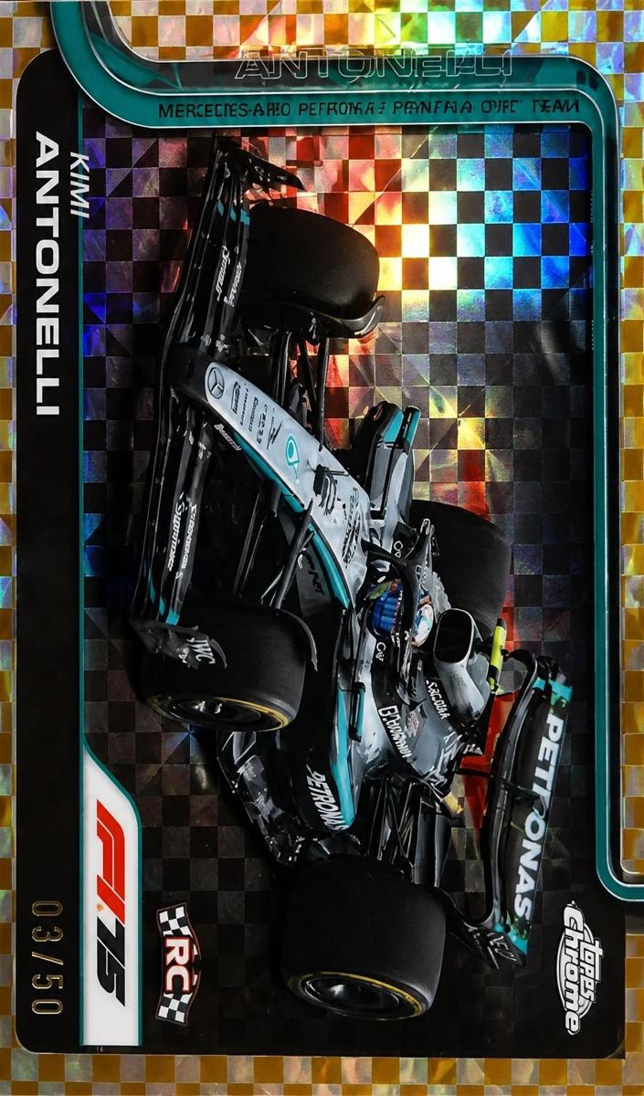 2025 Kimi Antonelli [Green Checker Flag Refractor] #80