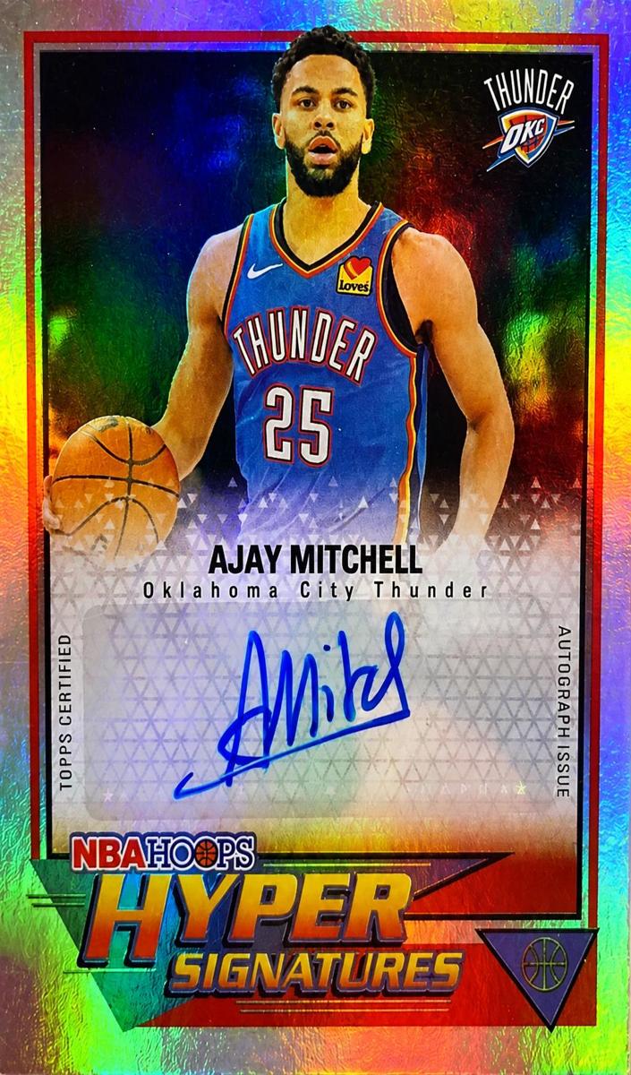 2025 Topps NBA Hoops Hyper Signature Ajay Mitchell #HHS-A card
