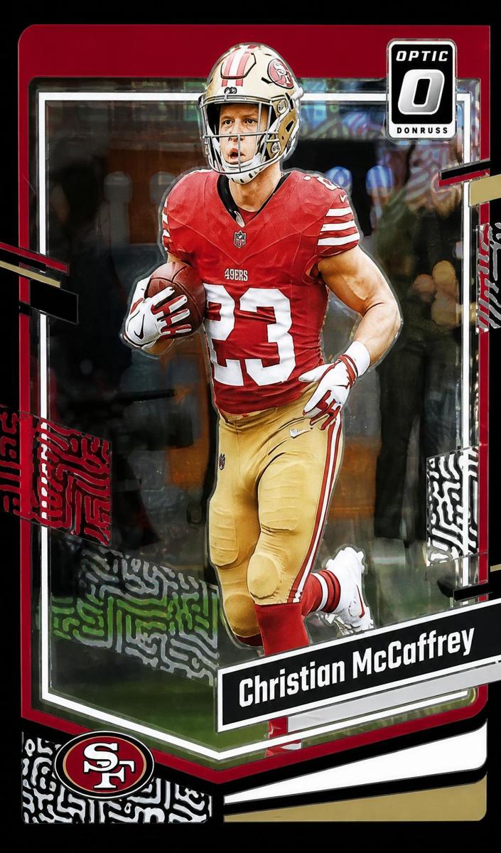 Christian McCaffrey 2023 Donruss Optic Football card