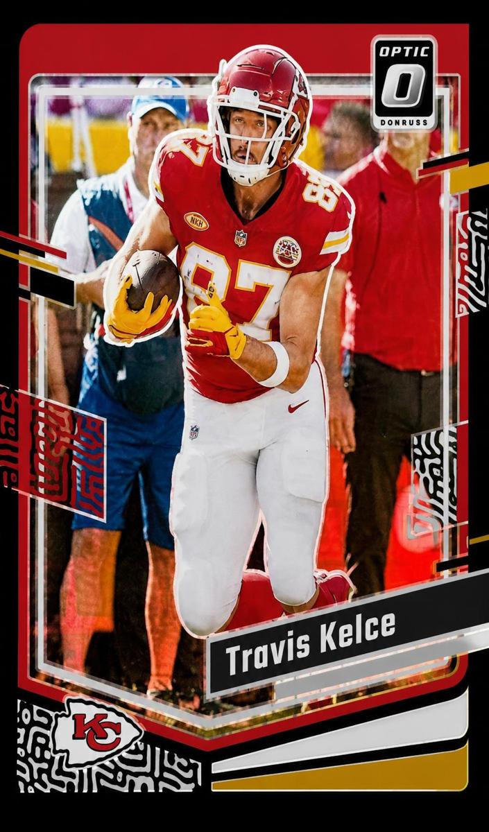 Travis Kelce 2023 Donruss Optic Football card