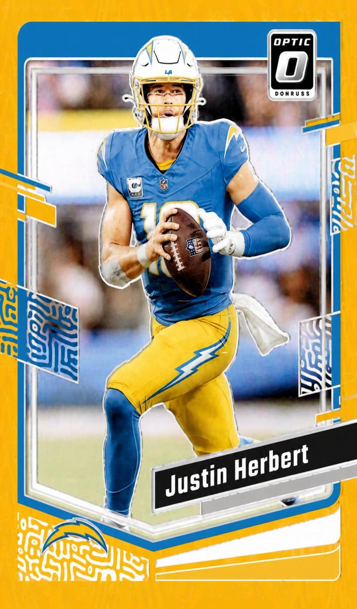 Justin Herbert 2023 Donruss Optic Football card
