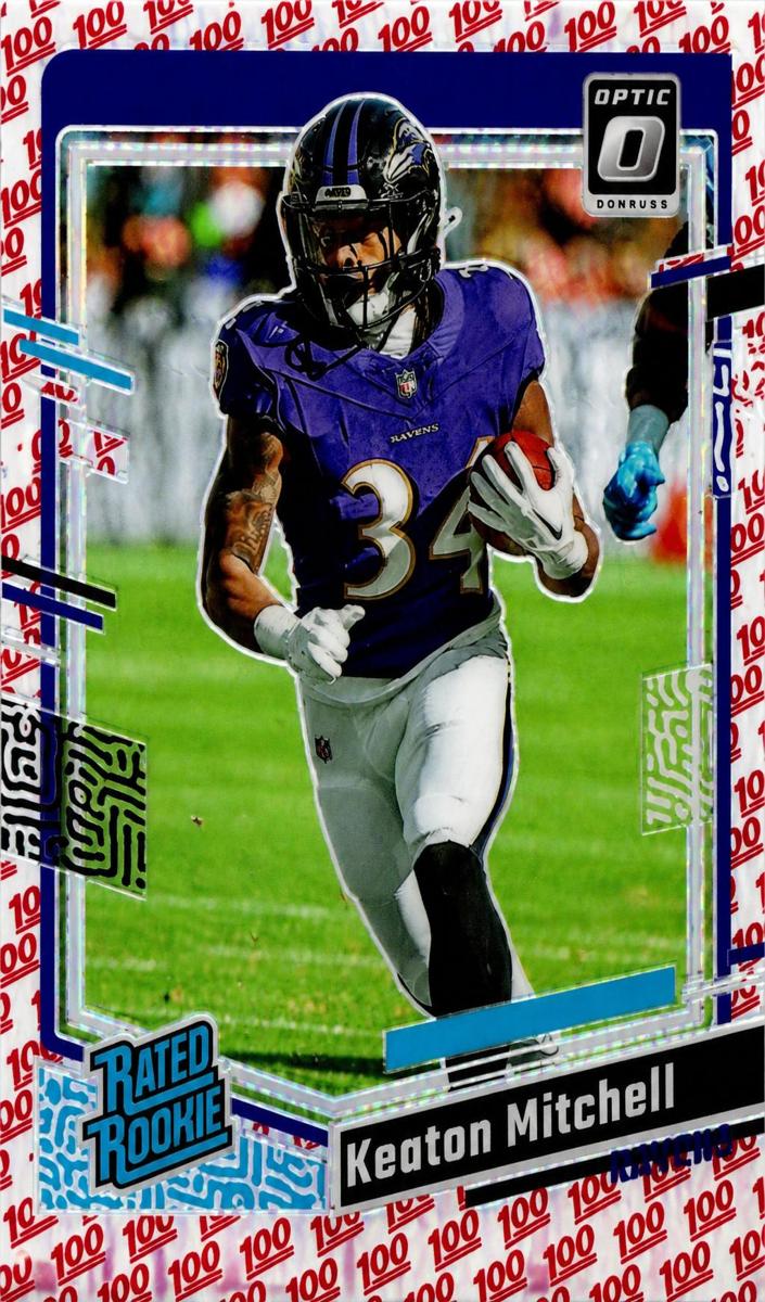 Keaton Mitchell 2023 Donruss Optic Football card