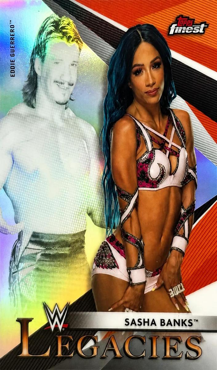 2021 Topps Finest WWE Sasha Banks #L-12 card