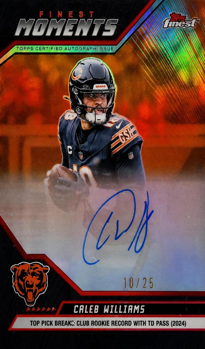 2025 Topps Finest Caleb Williams #FMA-CW card