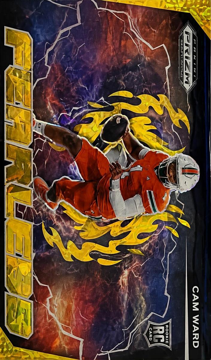 2025 Panini Prizm Draft Picks Cam Ward [Gold Ice] #F-CWD card