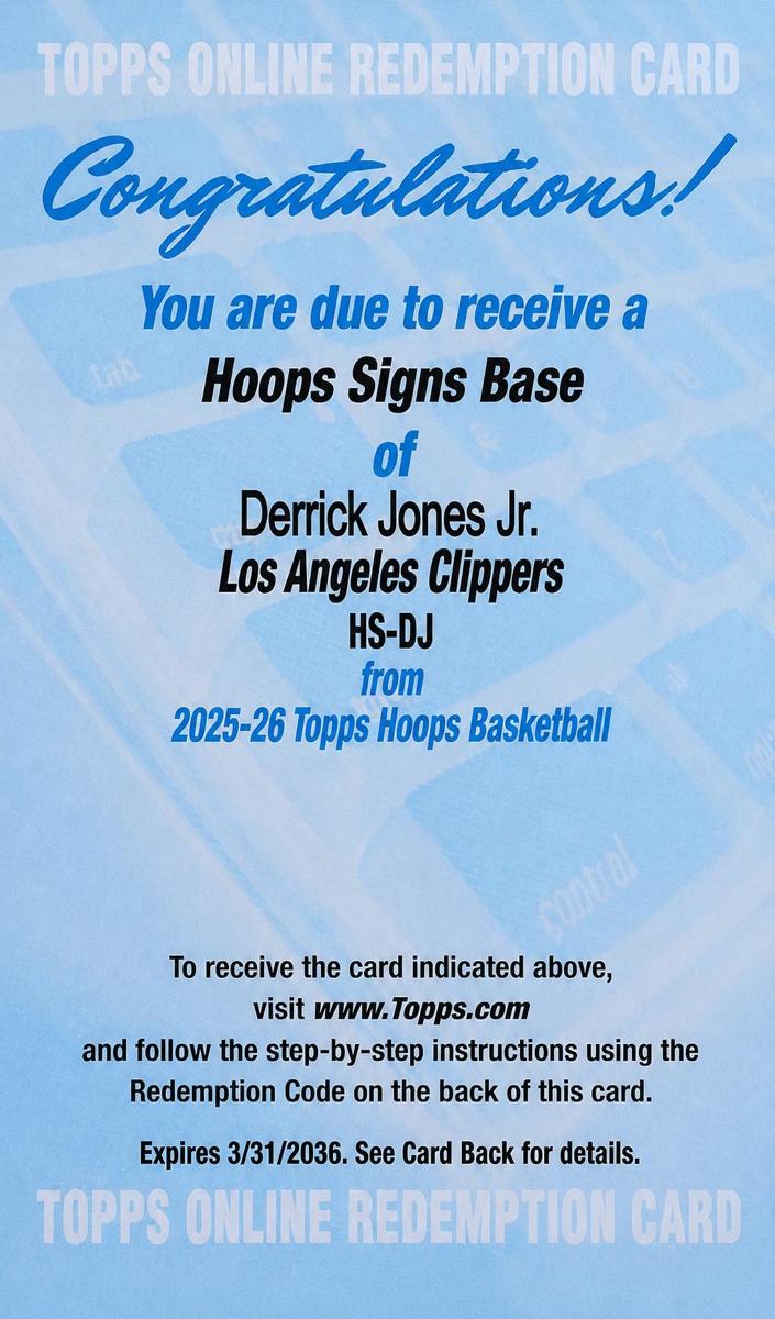 2025 Derrick Jones Jr. #HS-DJ
