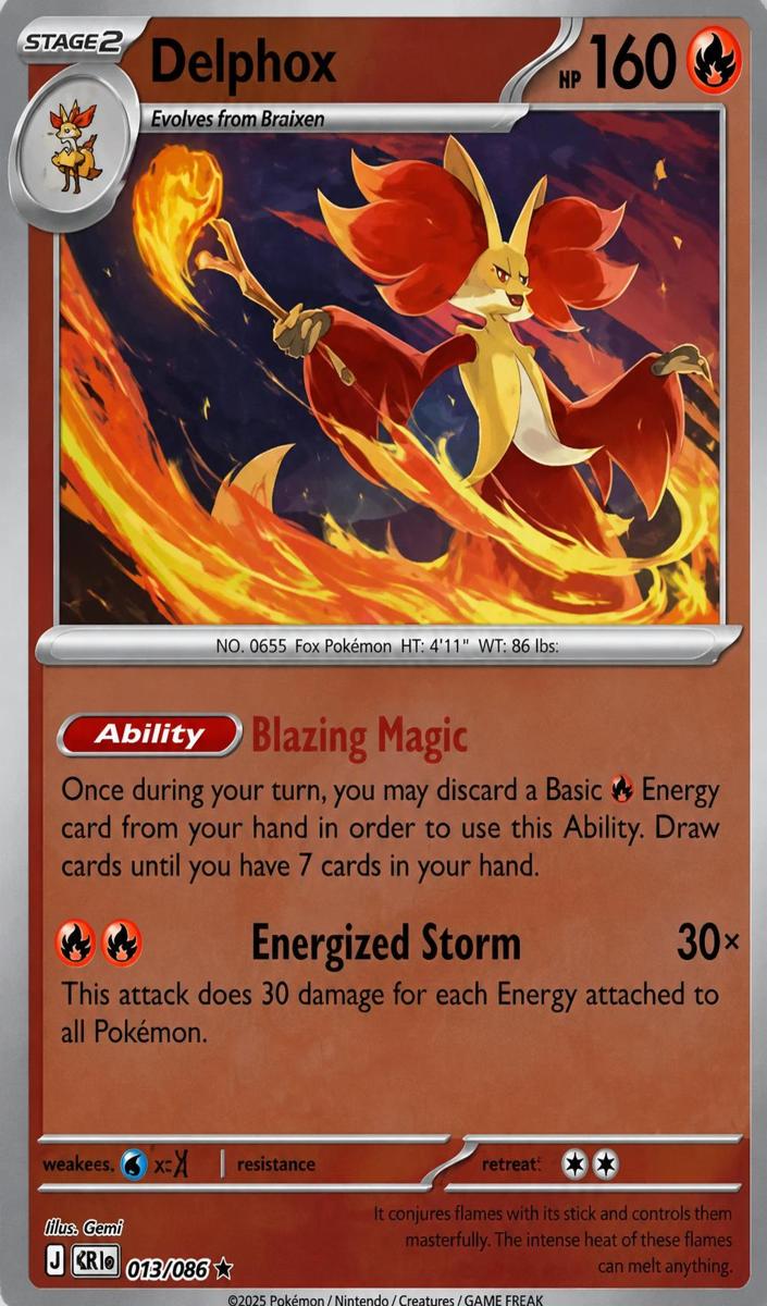 Delphox 2026 Pokemon Mega Evolution Chaos Rising