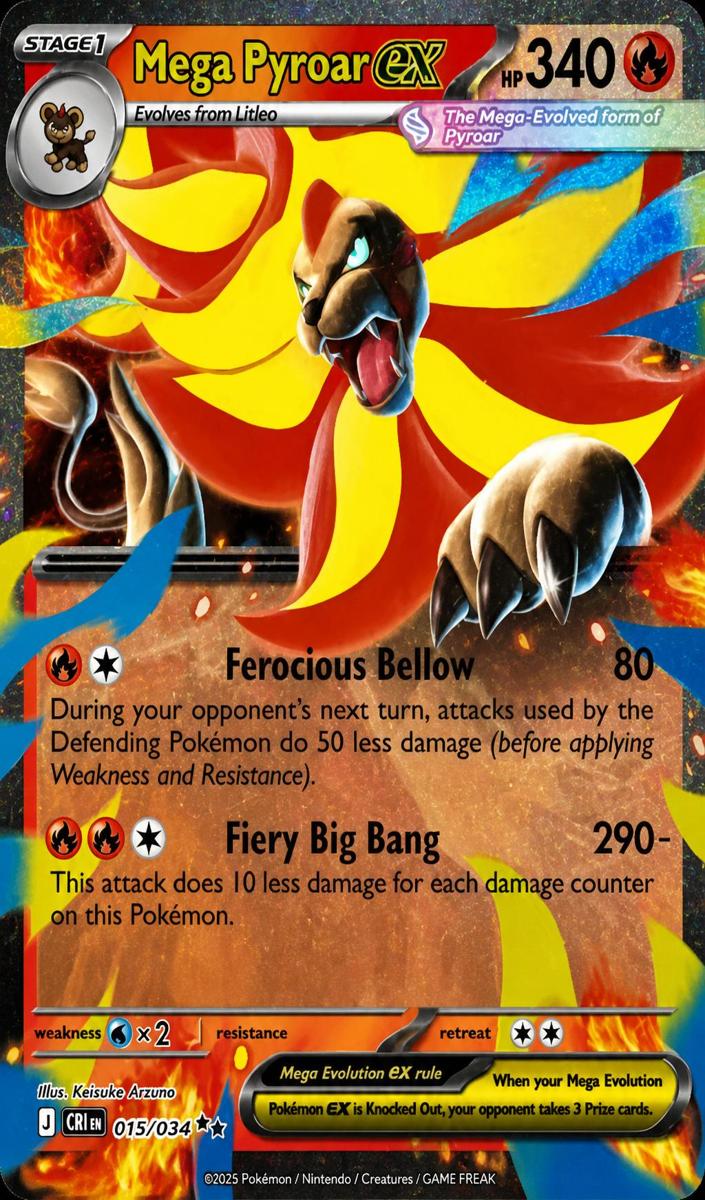 Mega Pyroar EX 2026 Pokemon Mega Evolution Chaos Rising