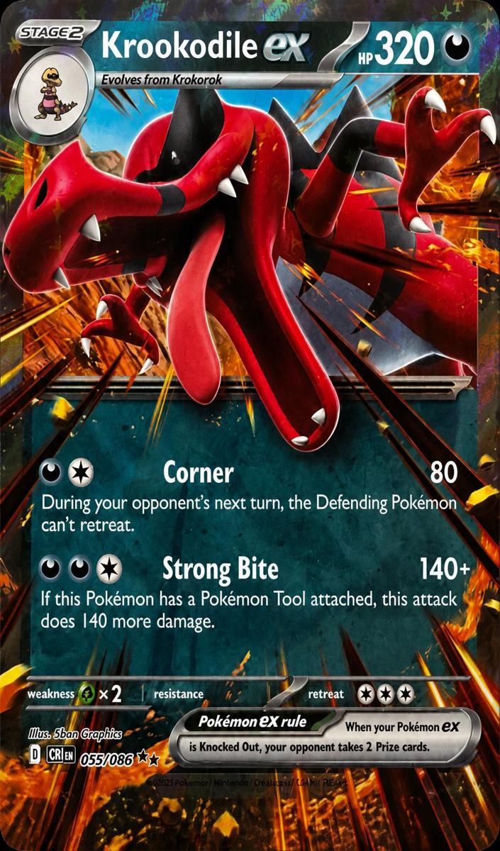 Krookodile EX 2026 Pokemon Mega Evolution Chaos Rising