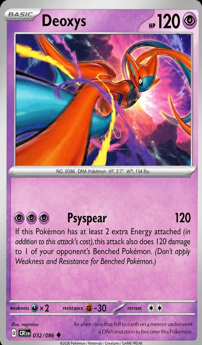 Deoxys 2026 Pokemon Mega Evolution Chaos Rising