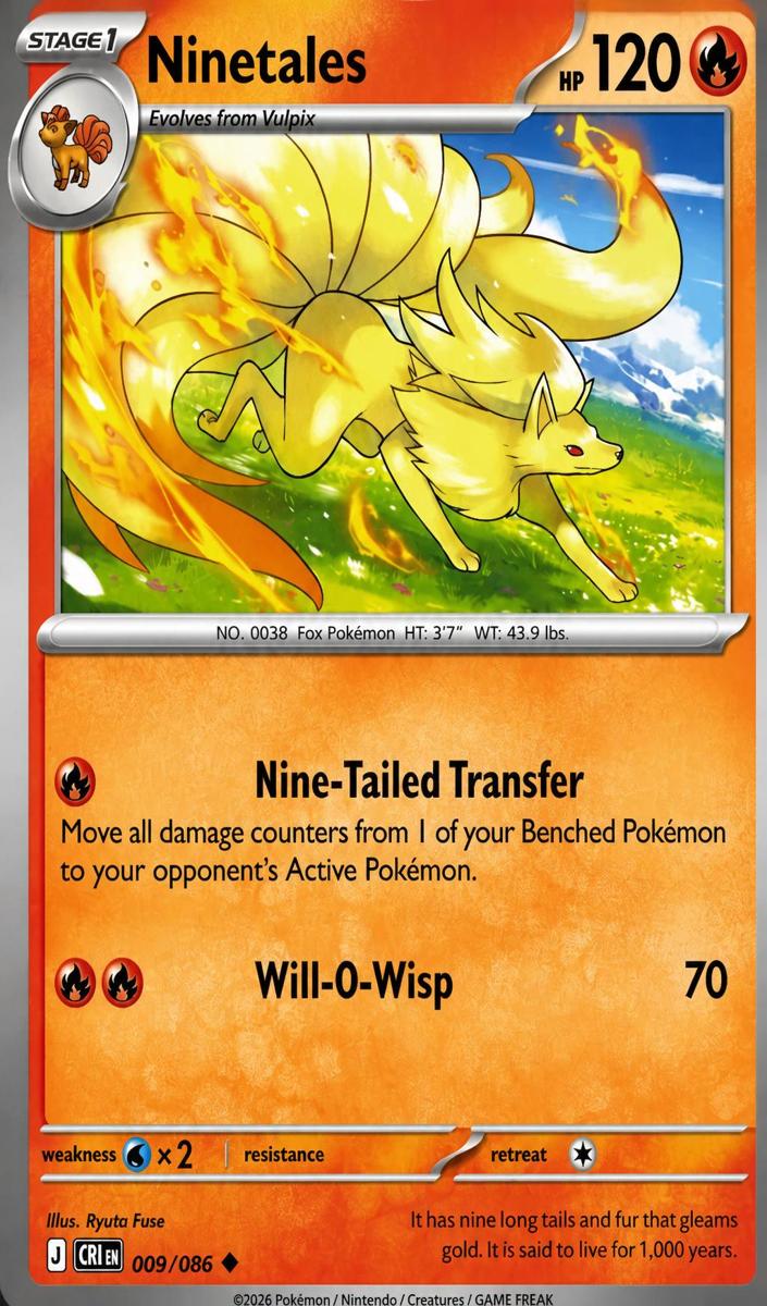 Ninetales 2026 Pokemon Mega Evolution Chaos Rising