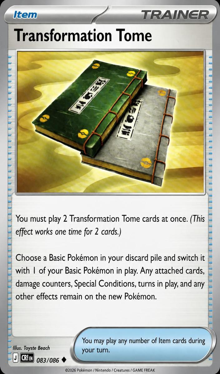 Transformation Tome 2026 Pokemon Mega Evolution Chaos Rising