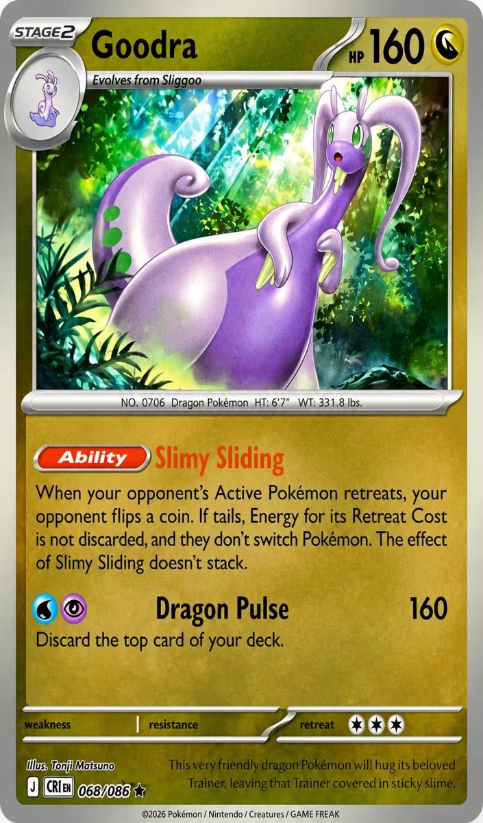 Goodra 2026 Pokemon Mega Evolution Chaos Rising Reverse Holo