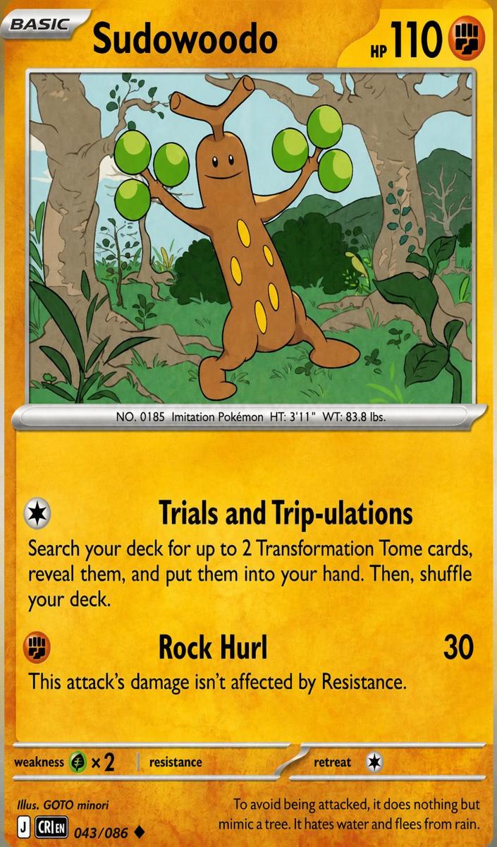 Sudowoodo 2026 Pokemon Mega Evolution Chaos Rising