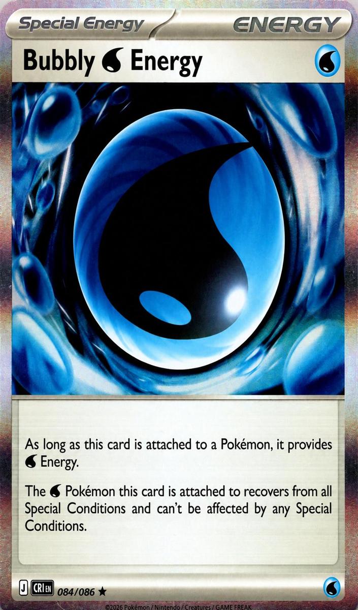 Bubbly W Energy 2026 Pokemon Mega Evolution Chaos Rising