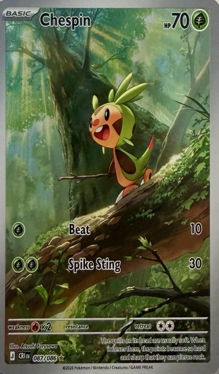 Chespin 2026 Pokemon Mega Evolution Chaos Rising