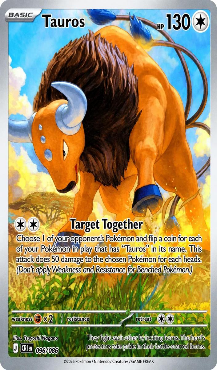 Tauros 2026 Pokemon Mega Evolution Chaos Rising