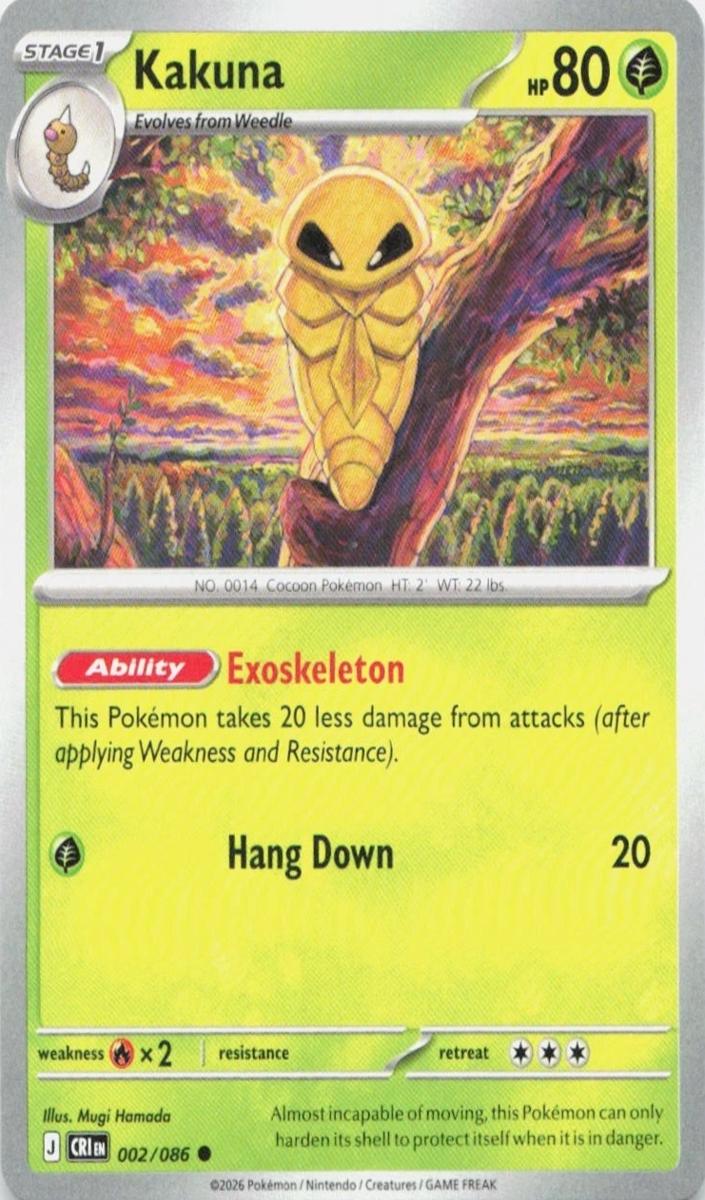 Kakuna 2026 Pokemon Mega Evolution Chaos Rising