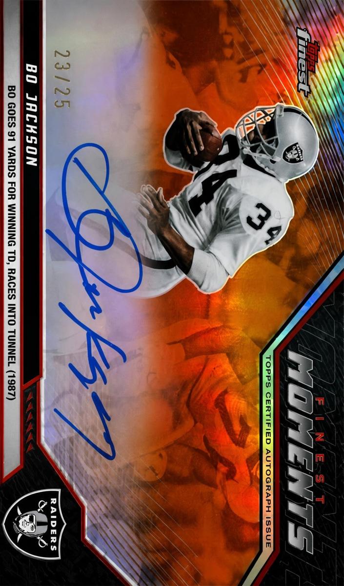 2025 Topps Finest Moments Autograph Bo Jackson #FMA-BJ card