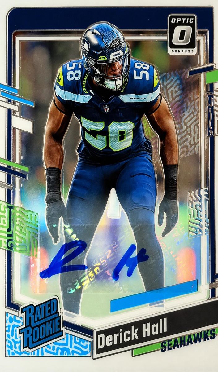 Derick Hall 2023 Donruss Optic Football card