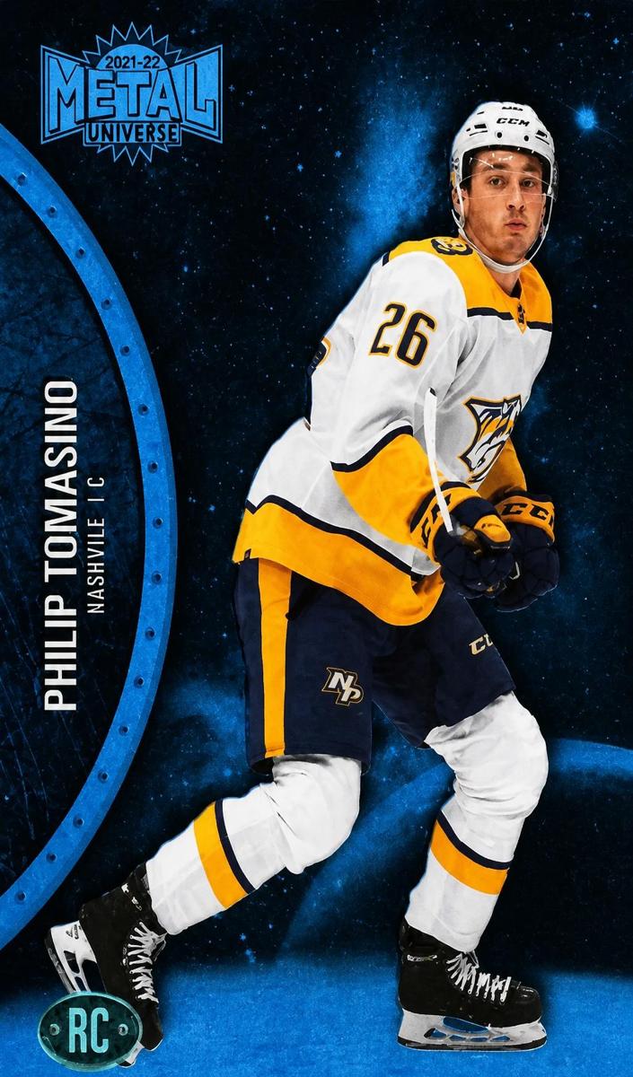 2021 Skybox Metal Universe Philip Tomasino [Blue Spectrum] #185 card