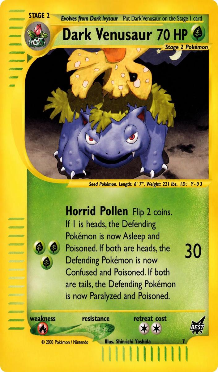 2003 Pokemon PROMO #7 Venusaur front