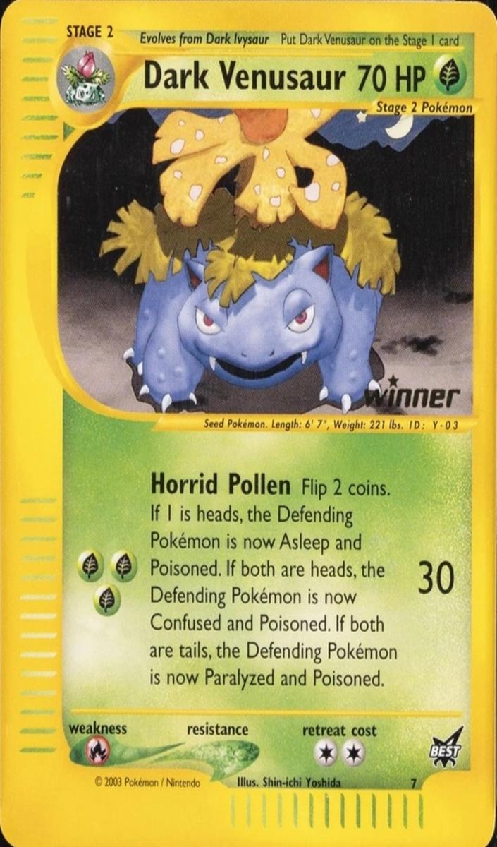 2003 Pokemon PROMO-WINNER #7 Dark Venusaur front