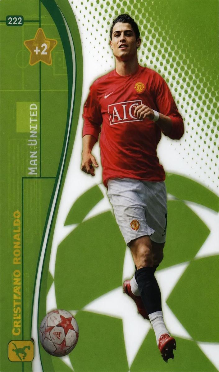 2008 Panini UEFA Champions League Trading Card Game Cristiano Ronaldo #222 card