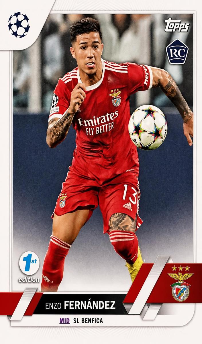 2022 Topps UEFA Club Competitions 1st Edition Enzo Fernandez #158 card