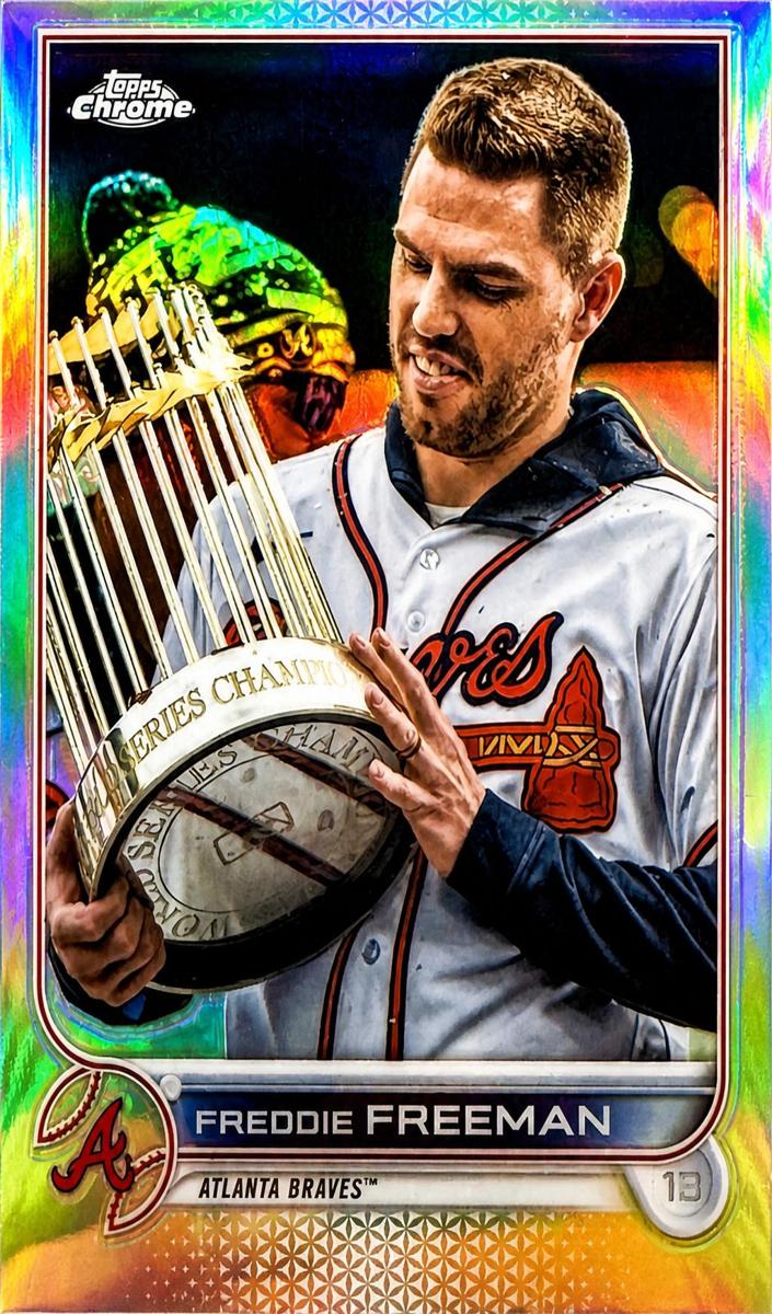 2022 Topps Chrome Freddie Freeman #14 card