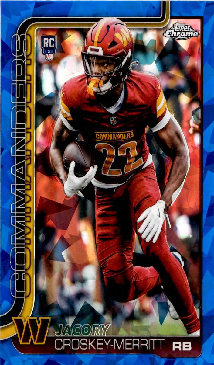 2025 Topps Chrome Jacory Croskey-Merritt [Refractor] #387 card