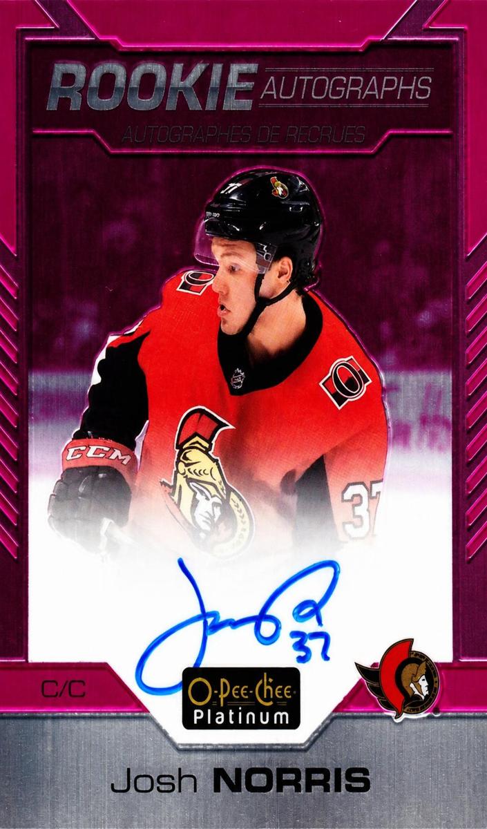 2020 O-Pee-Chee Platinum Josh Norris [Pink Matte] #R-JN card