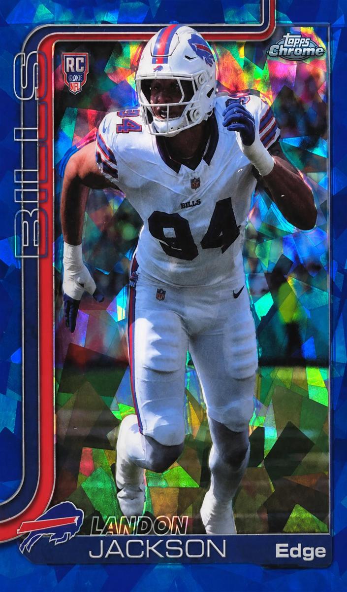 2025 Topps Chrome Landon Jackson [Red White Blue Refractor] #358 card