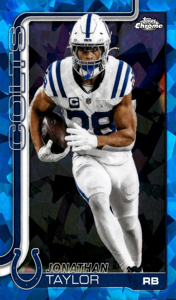 2025 Topps Chrome Jonathan Taylor [Red White Blue Refractor] #130 card