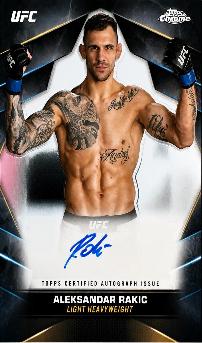2024 Topps Chrome UFC Veteran Autograph Aleksandar Rakic #CVA-ARA card