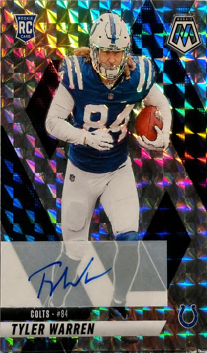 Tyler Warren 2025 Mosaic Football card
