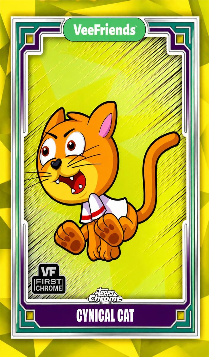 2025 Cynical Cat [Yellow Refractor] #44