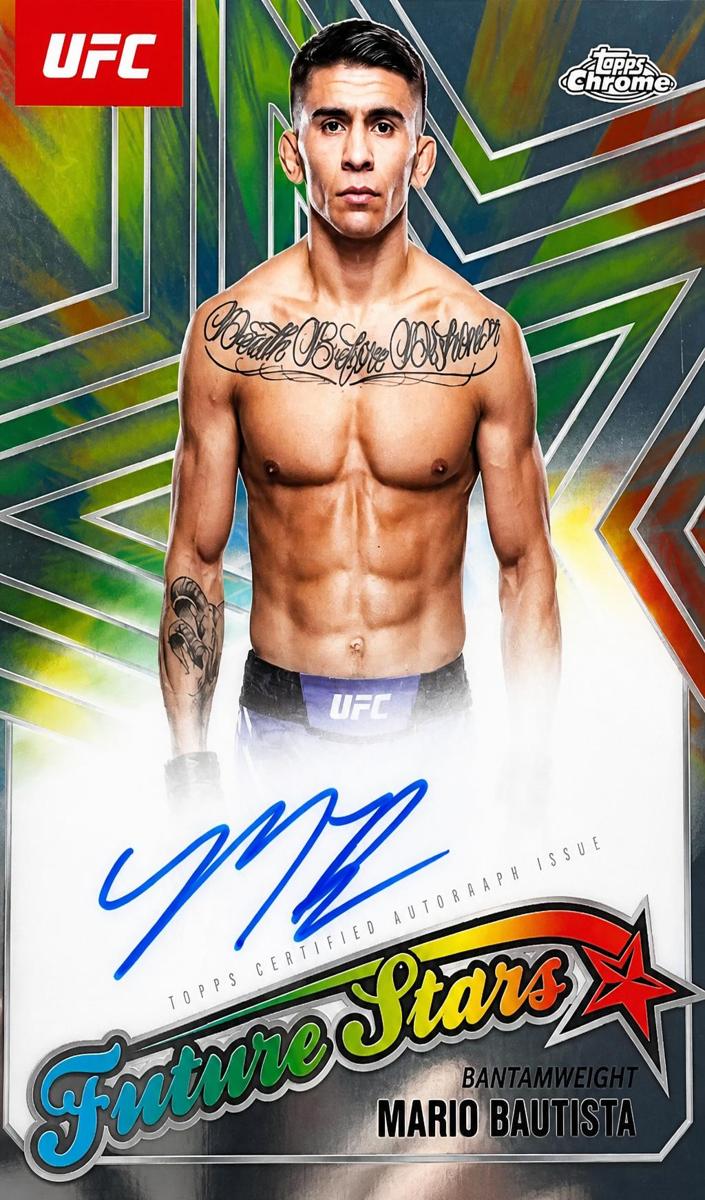 2025 Topps Chrome UFC Future Stars Autograph Mario Bautista #FSA-MB card