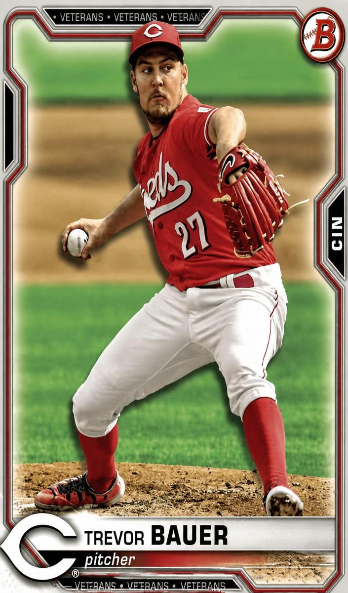 2021 Bowman Trevor Bauer #9 card