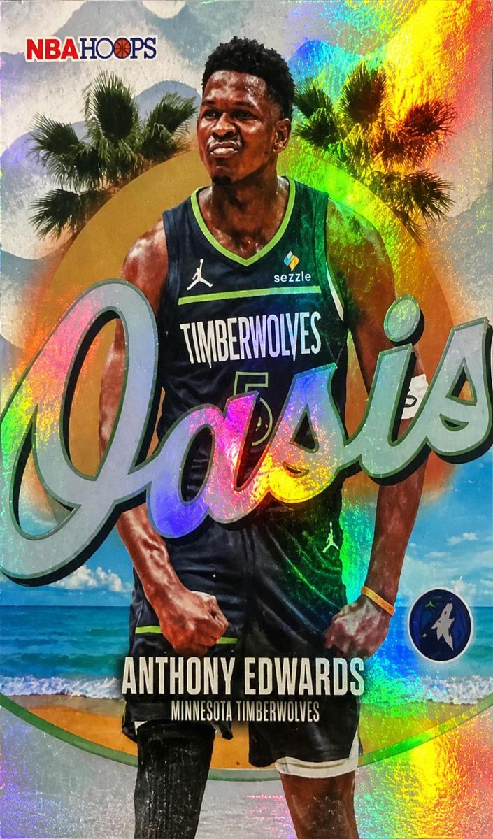 2025 Topps NBA Hoops Oasis Anthony Edwards #O-4 card