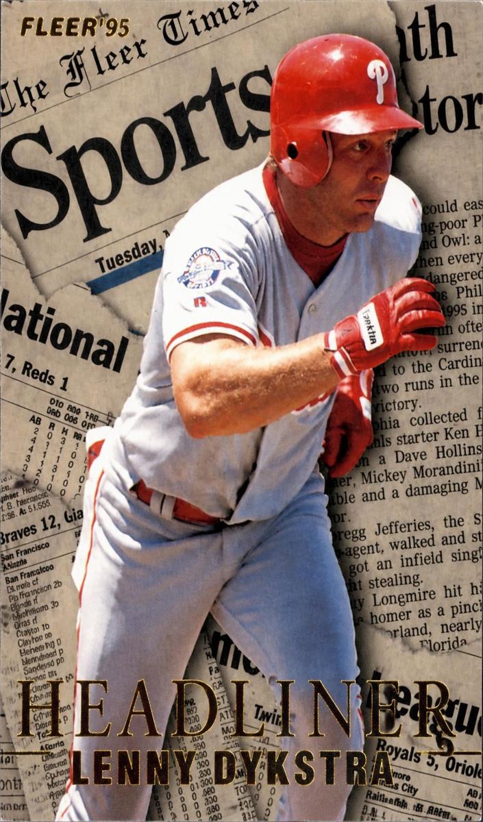 1995 Fleer Update Lenny Dykstra #8 card