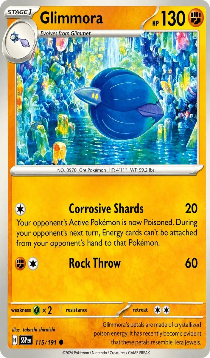 Glimmora 2024 Pokemon Scarlet & Violet Surging Sparks