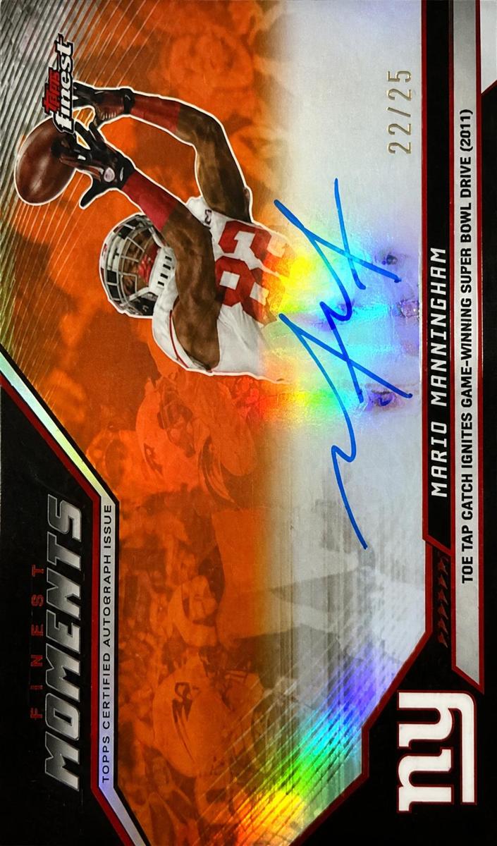 2025 Topps Finest Mario Manningham #FMA-MM card